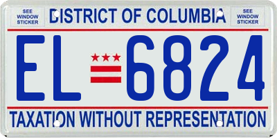 DC license plate EL6824