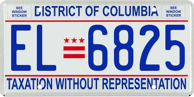 DC license plate EL6825
