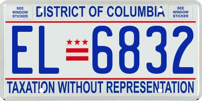 DC license plate EL6832