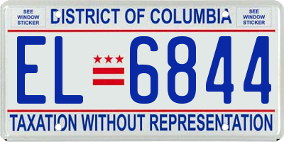 DC license plate EL6844