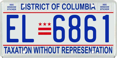 DC license plate EL6861