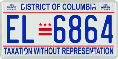 DC license plate EL6864