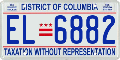 DC license plate EL6882