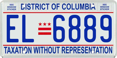 DC license plate EL6889