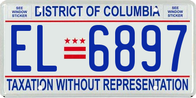 DC license plate EL6897