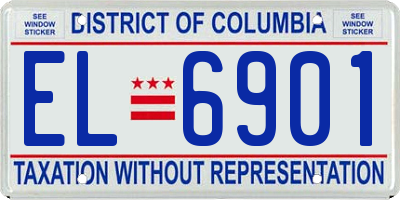 DC license plate EL6901