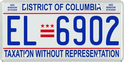 DC license plate EL6902
