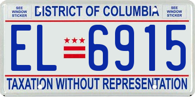 DC license plate EL6915