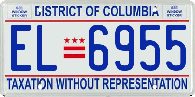 DC license plate EL6955