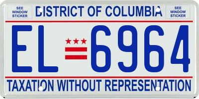 DC license plate EL6964