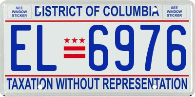 DC license plate EL6976