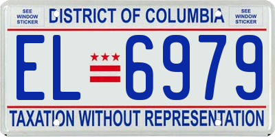 DC license plate EL6979