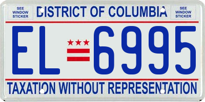 DC license plate EL6995