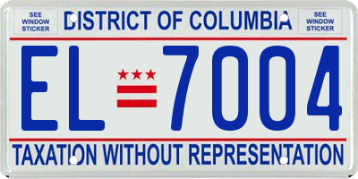 DC license plate EL7004