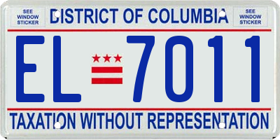 DC license plate EL7011