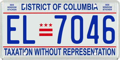 DC license plate EL7046