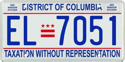 DC license plate EL7051