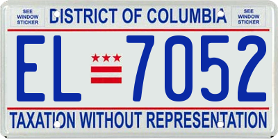 DC license plate EL7052