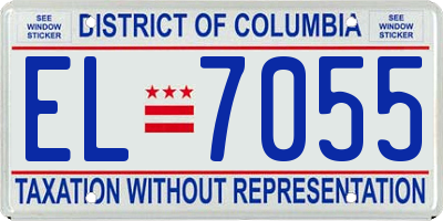 DC license plate EL7055