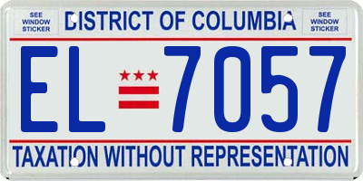 DC license plate EL7057