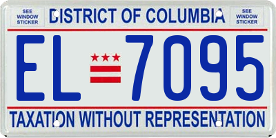 DC license plate EL7095