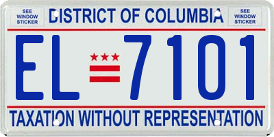 DC license plate EL7101