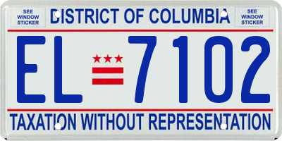 DC license plate EL7102