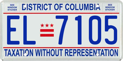 DC license plate EL7105