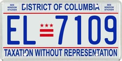 DC license plate EL7109