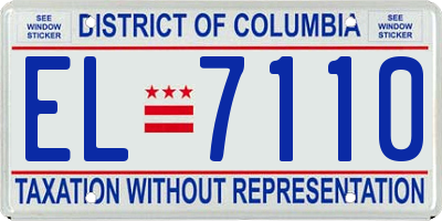 DC license plate EL7110