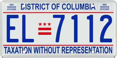 DC license plate EL7112