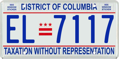 DC license plate EL7117