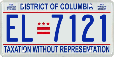DC license plate EL7121