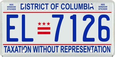 DC license plate EL7126