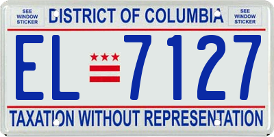 DC license plate EL7127