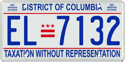 DC license plate EL7132