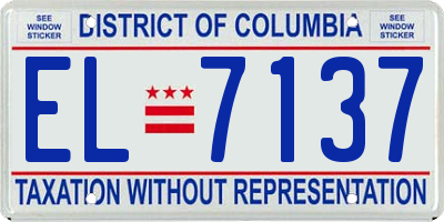 DC license plate EL7137