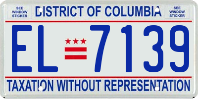 DC license plate EL7139