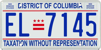DC license plate EL7145