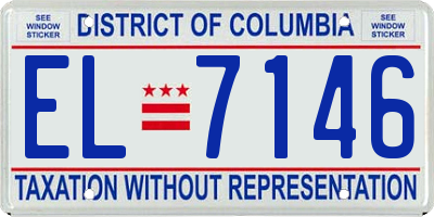 DC license plate EL7146