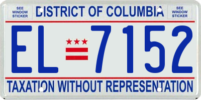 DC license plate EL7152