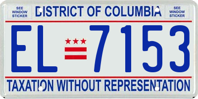 DC license plate EL7153