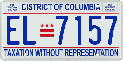 DC license plate EL7157