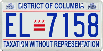 DC license plate EL7158