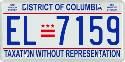 DC license plate EL7159