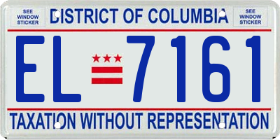 DC license plate EL7161