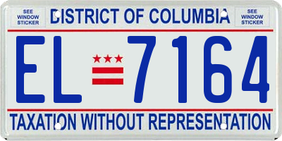 DC license plate EL7164