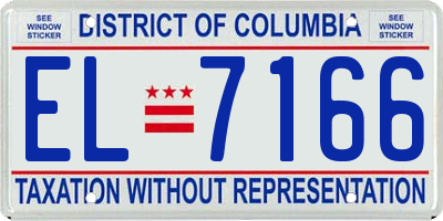 DC license plate EL7166