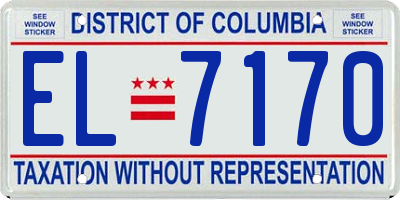 DC license plate EL7170