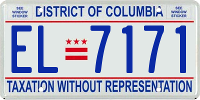 DC license plate EL7171